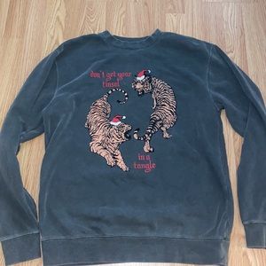 Living Fully | Tops | Living Fully Mallory Ervin 22 Christmas Limited Tiger  Sweatshirt Medium | Poshmark